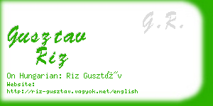 gusztav riz business card